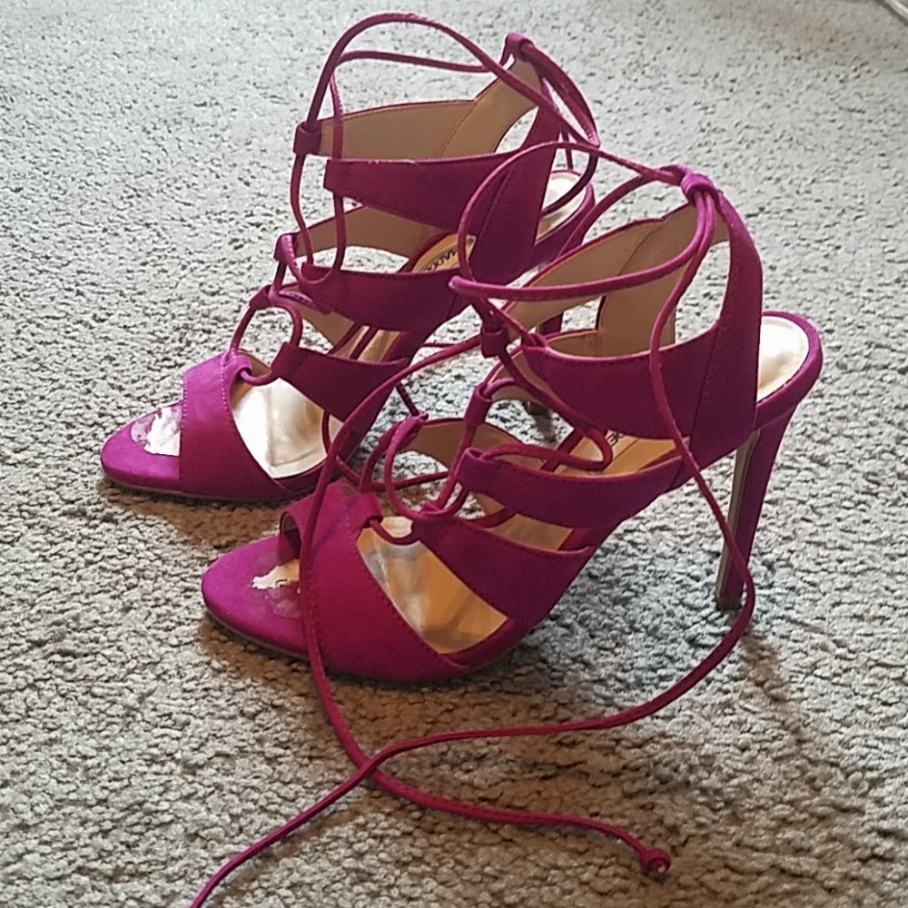 Purple Steve Madden Tie Up Heels